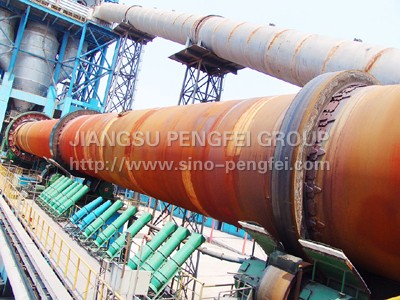 Dry rotary kiln